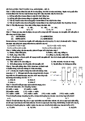 Đề luyện thi THPT Quốc gia môn Sinh học - Đề số 19